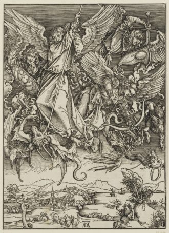Saint Michael Fighting the Dragon – Museum of Fine Arts, Budapest