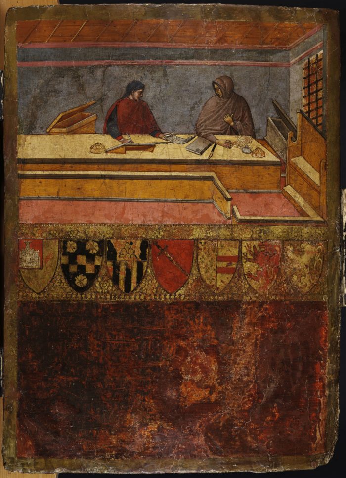 Guido di Domenico di Tantuccio: Account book cover for the Biccherna office of the city of Siena (currently not on display)