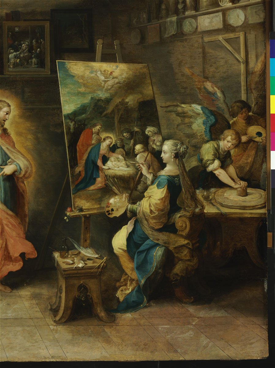 Christ in the Painter's Studio (Pictura Sacra) – Museum of Fine Arts,  Budapest