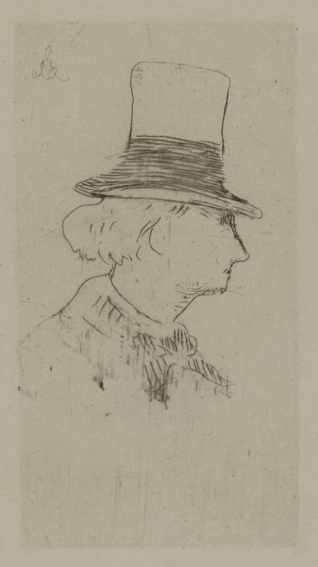 Portrait of Charles Baudelaire in profile – Museum of Fine Arts, Budapest